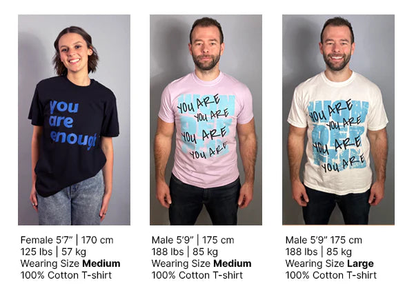 You Are Loved Yes You Are T-shirt Size Chart