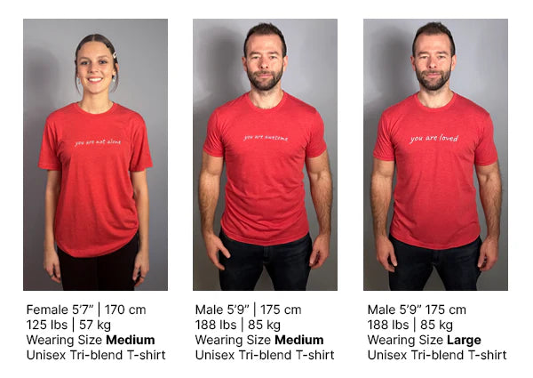 Bi T-Shirt Size Chart