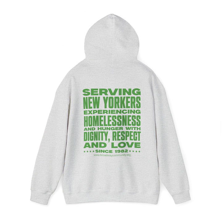 Serving New Yorkers Ash Hoodie - Broadway Community Collection