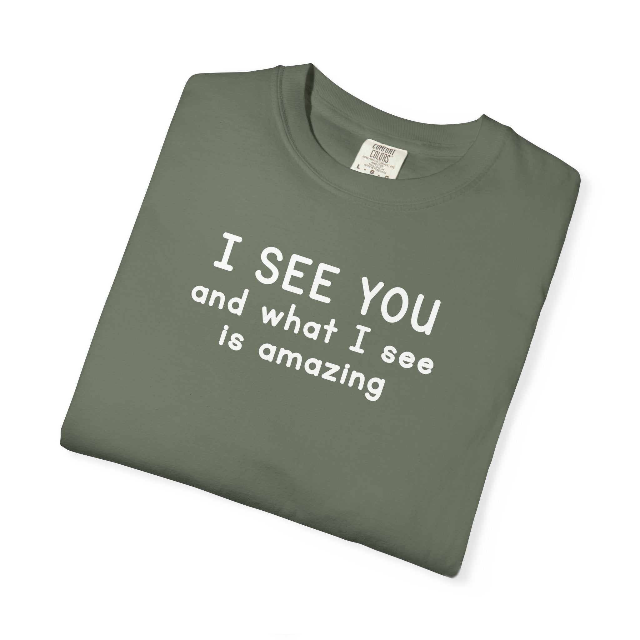 I SEE YOU Bold White 100% Cotton T-Shirt