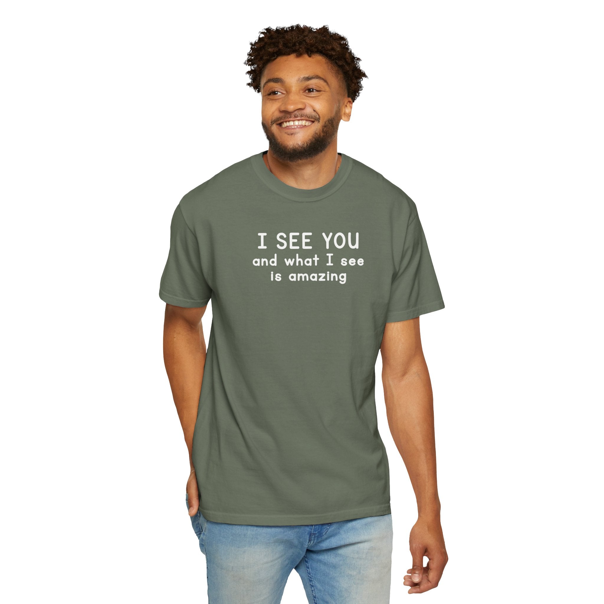 I SEE YOU Bold White 100% Cotton T-Shirt