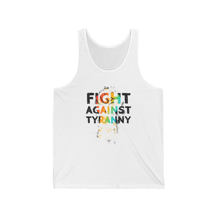 Fight Against Tyranny Rainbow Pride 100% Cotton Tank Top