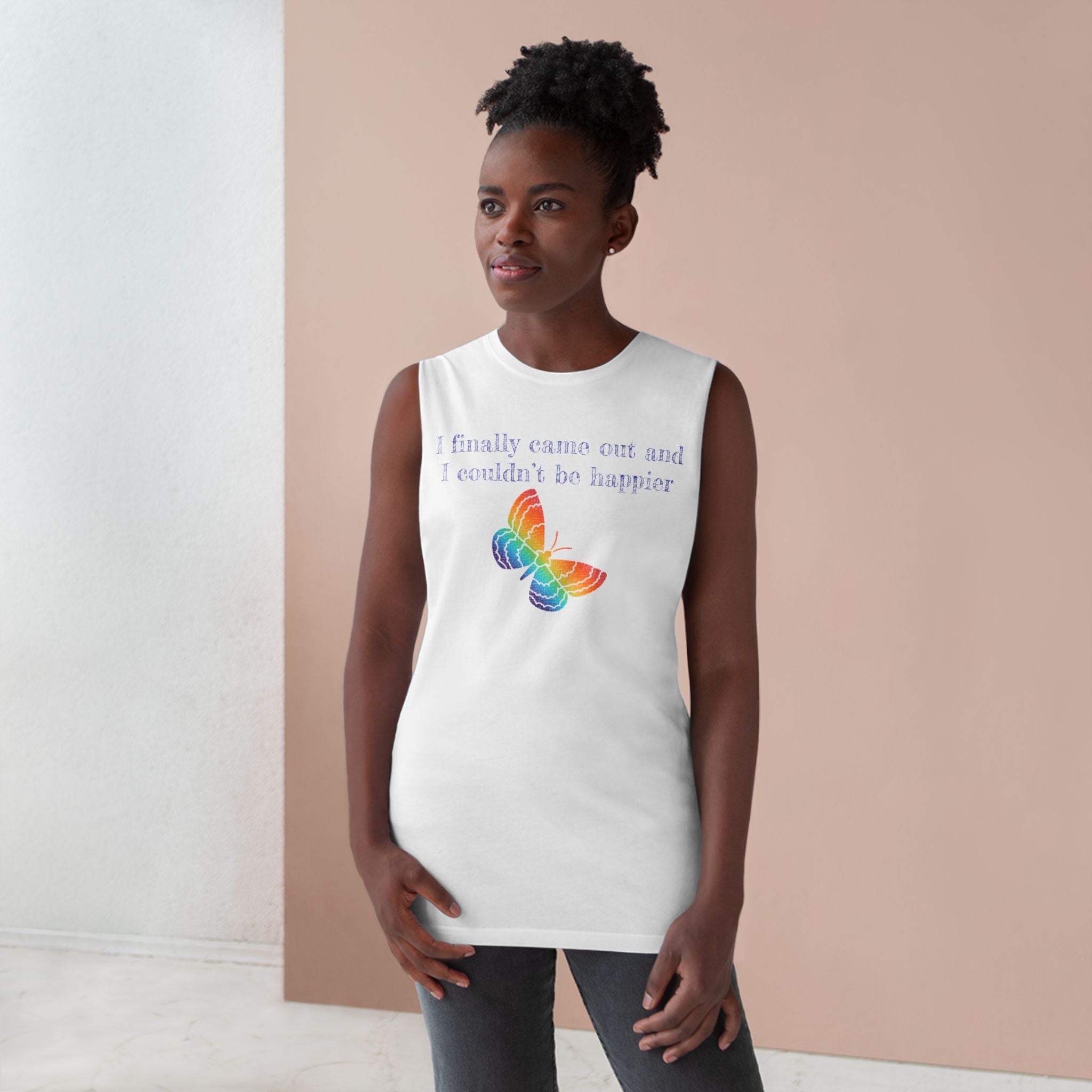 "I Finally Came Out" Pride Butterfly Sleeveless Tank