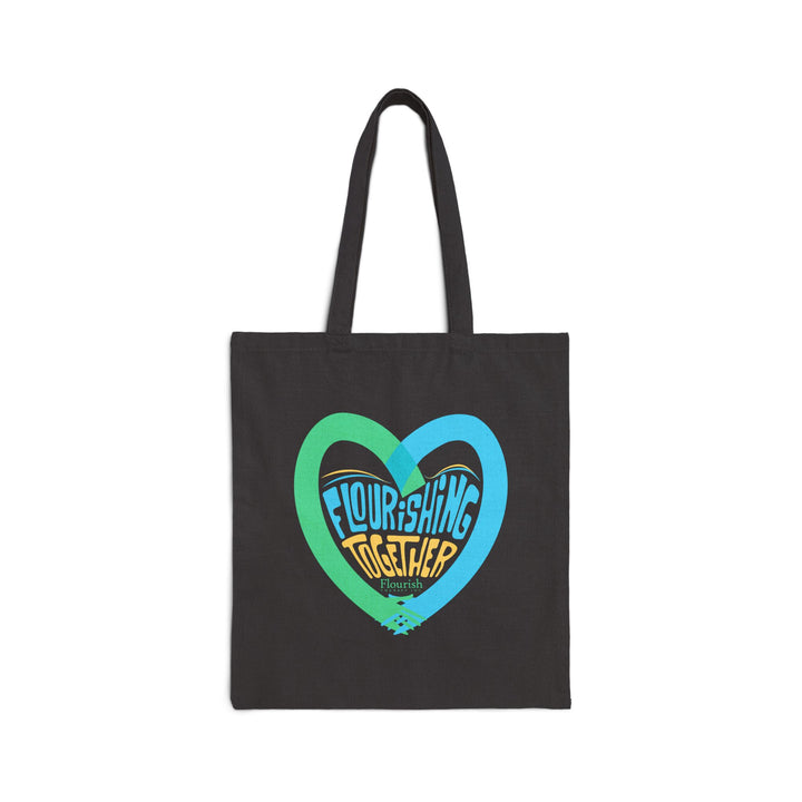 Heart Hands Flourishing Together Black Tote Bag – Flourish Therapy Collection