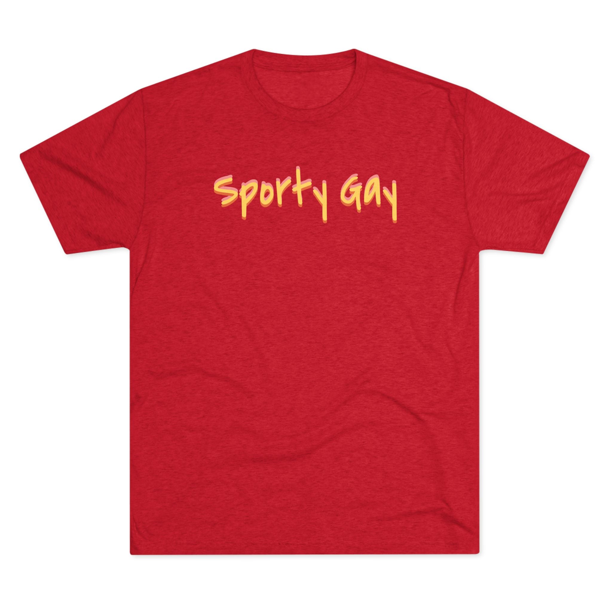 Sporty Gay Red/Yellow Tri-blend T-shirt