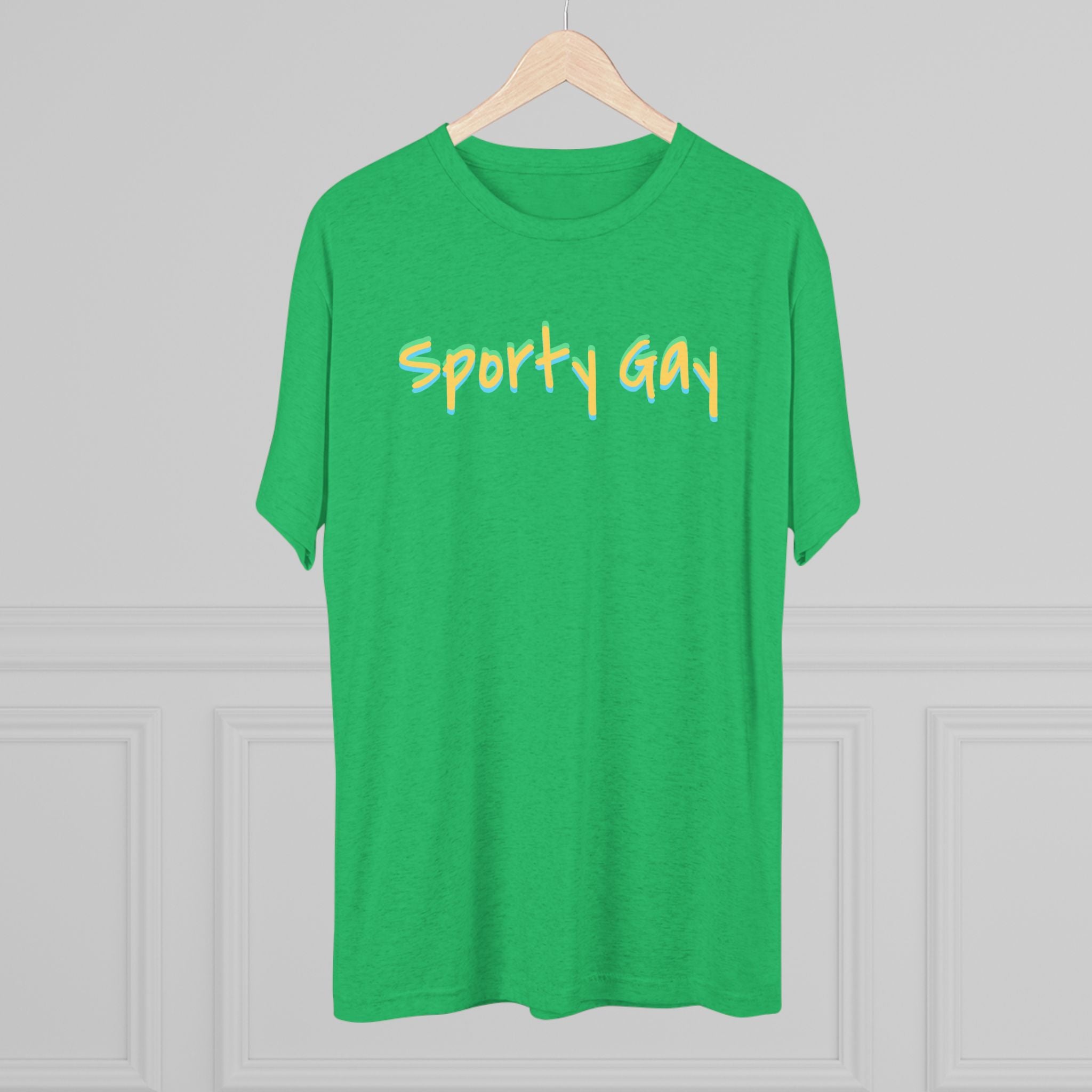 Sporty Gay Green/Yellow Tri-blend T-shirt