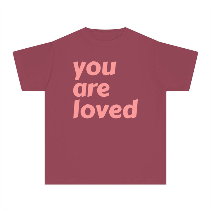 Youth - You Are Loved in Pink Bold T-shirt