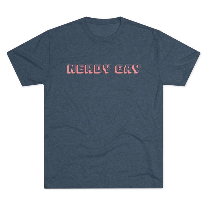 Nerdy Gay Indigo/Pink T-Shirt