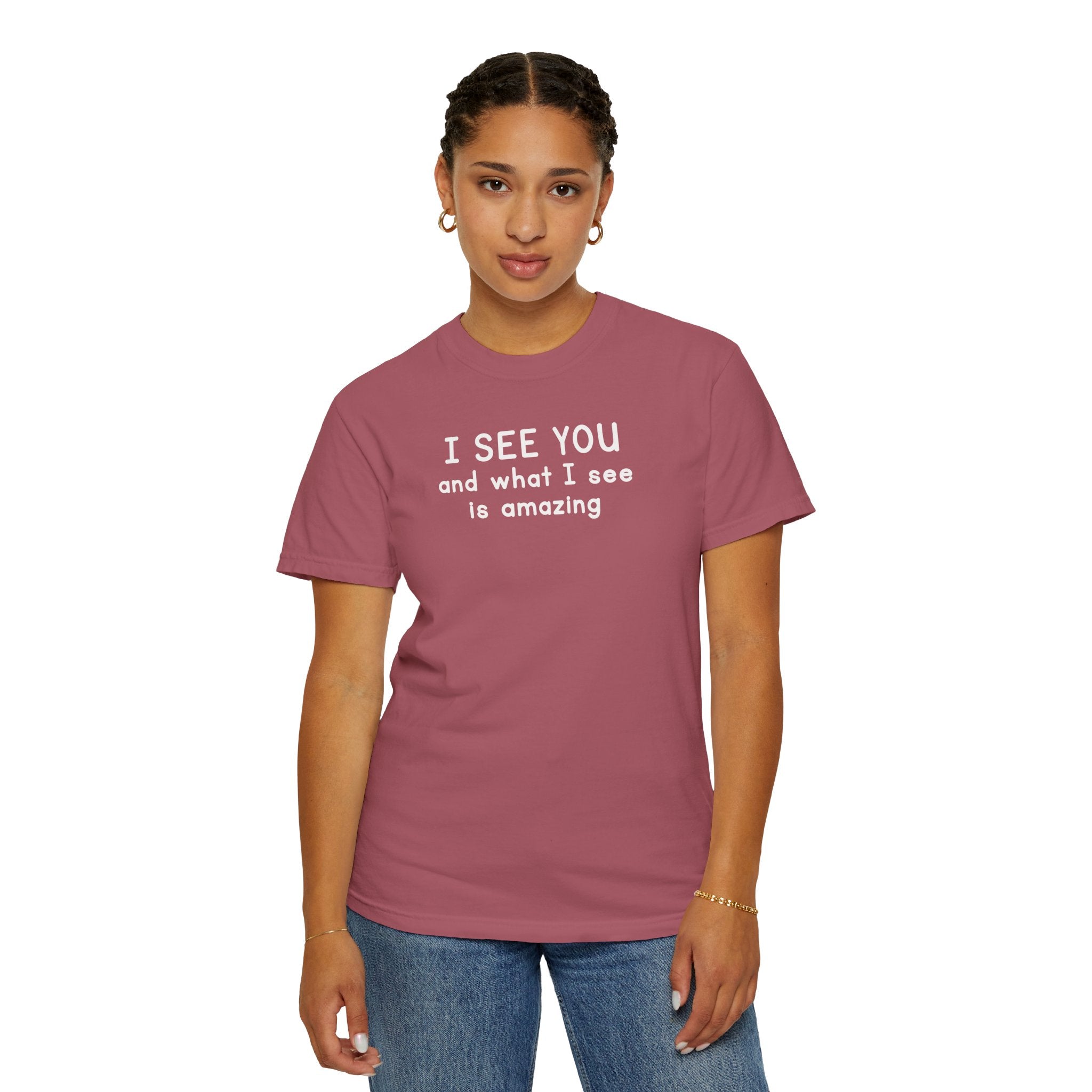 I SEE YOU Bold White 100% Cotton T-Shirt