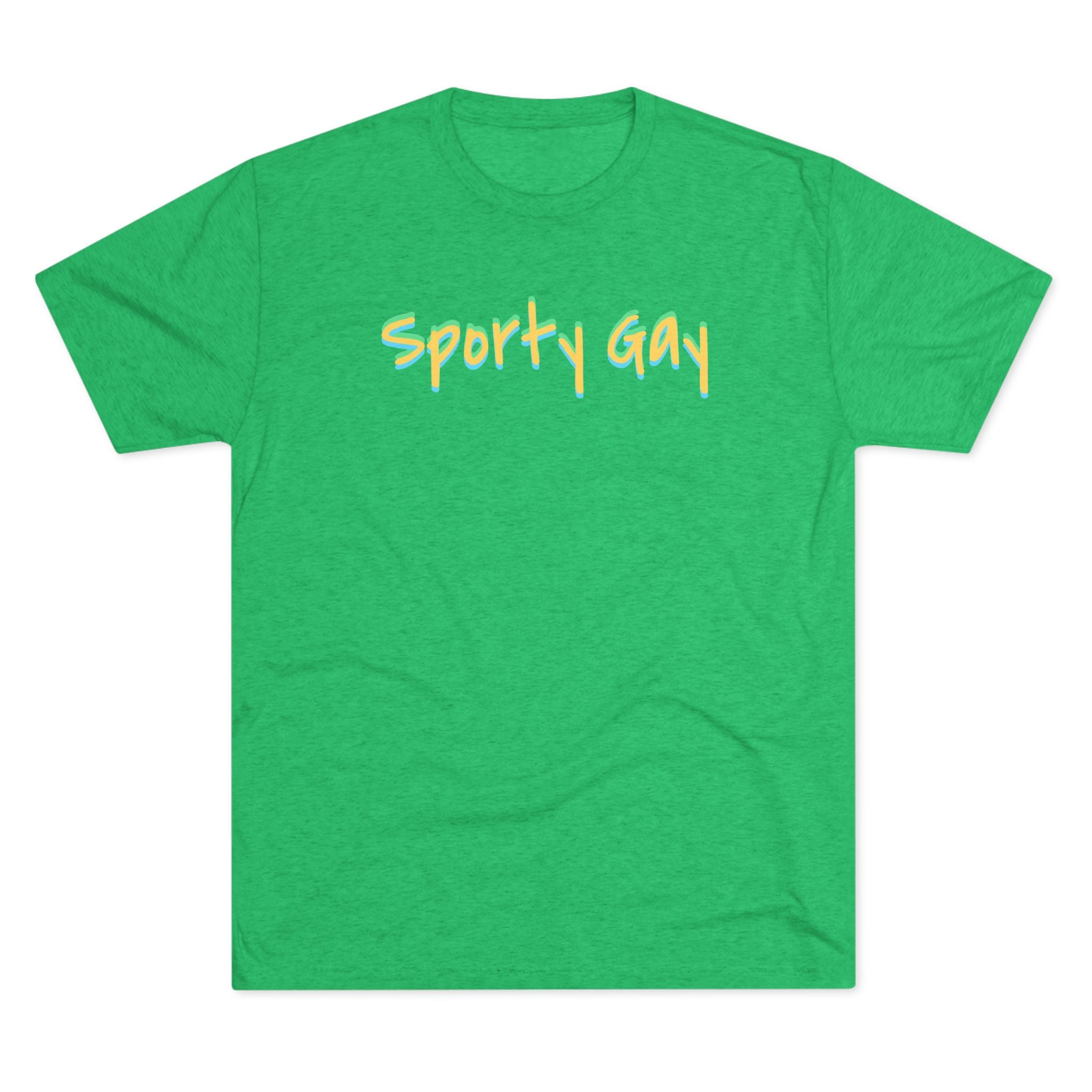 Sporty Gay Green/Yellow Tri-blend T-shirt