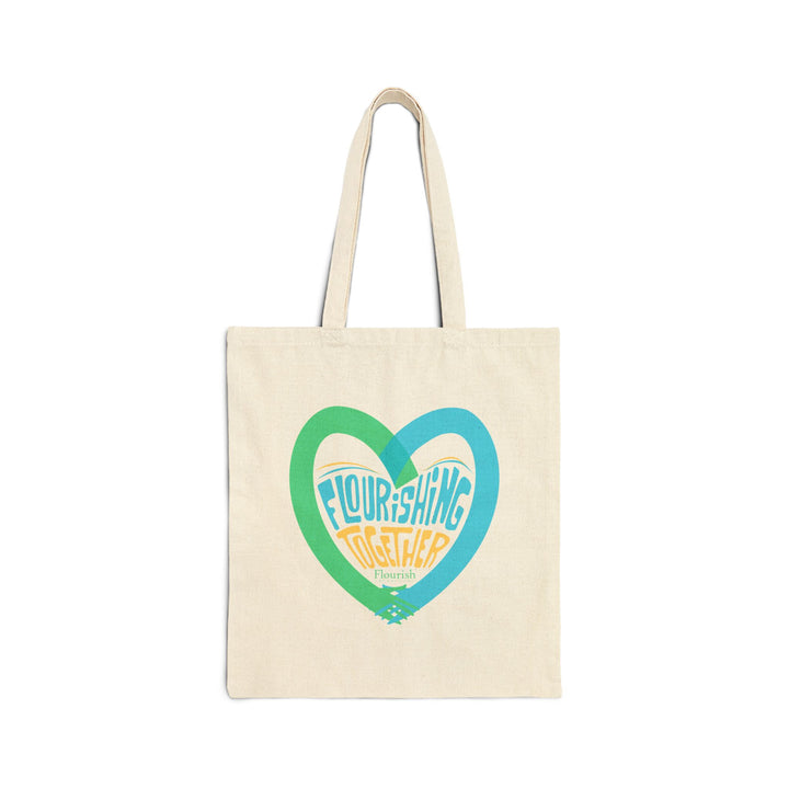 Heart Hands Flourishing Together Natural Tote Bag – Flourish Therapy Collection