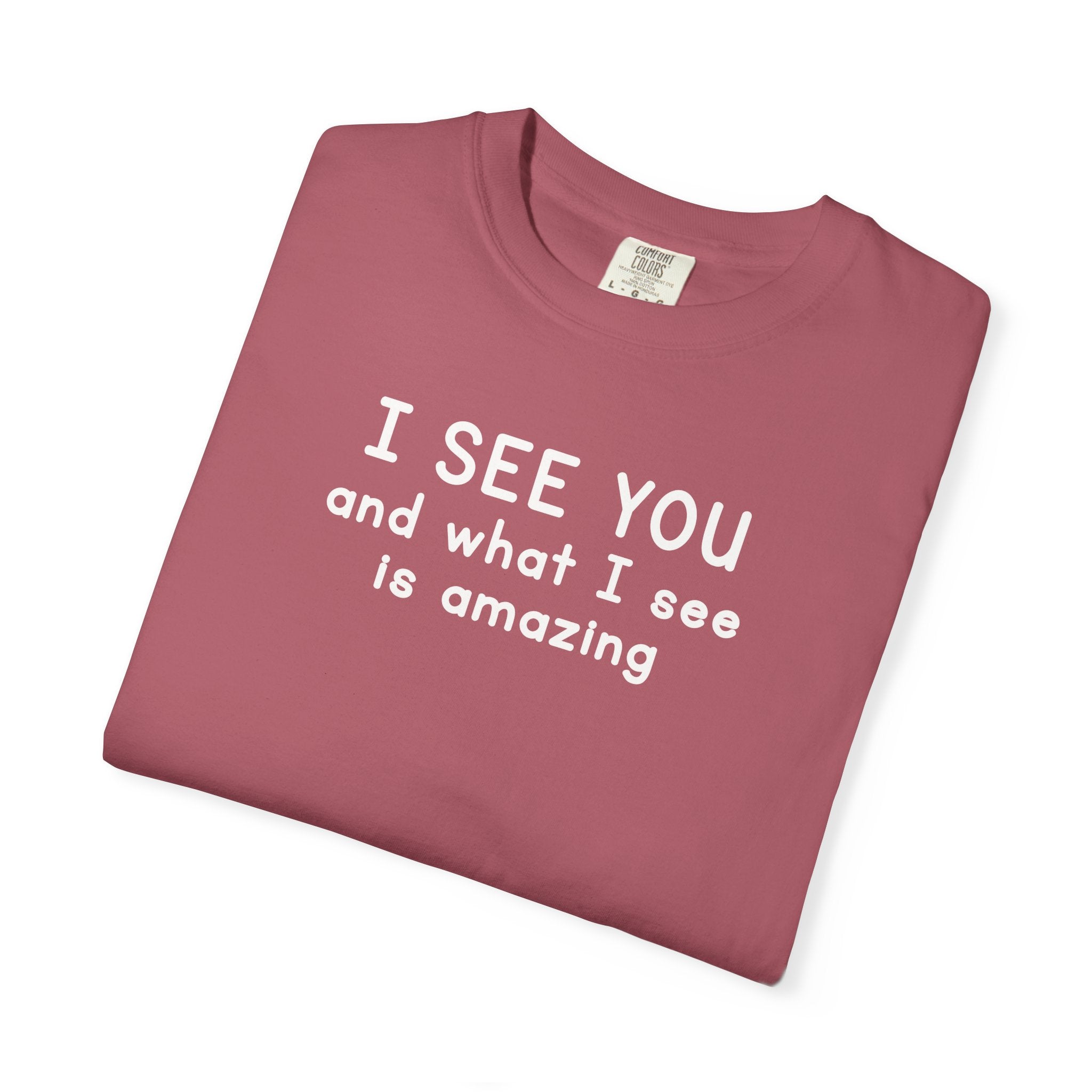 I SEE YOU Bold White 100% Cotton T-Shirt