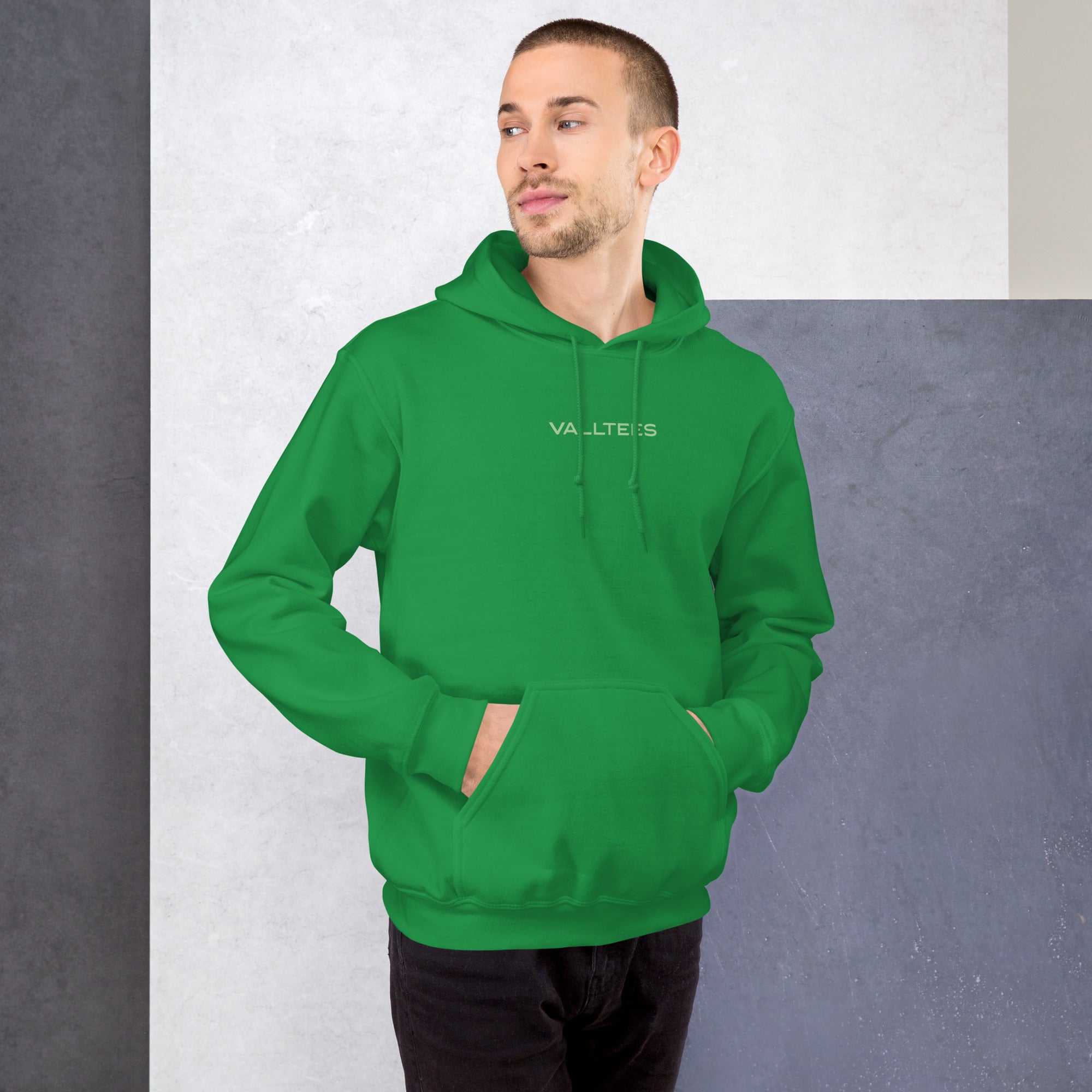 Valltees in Green Hoodie